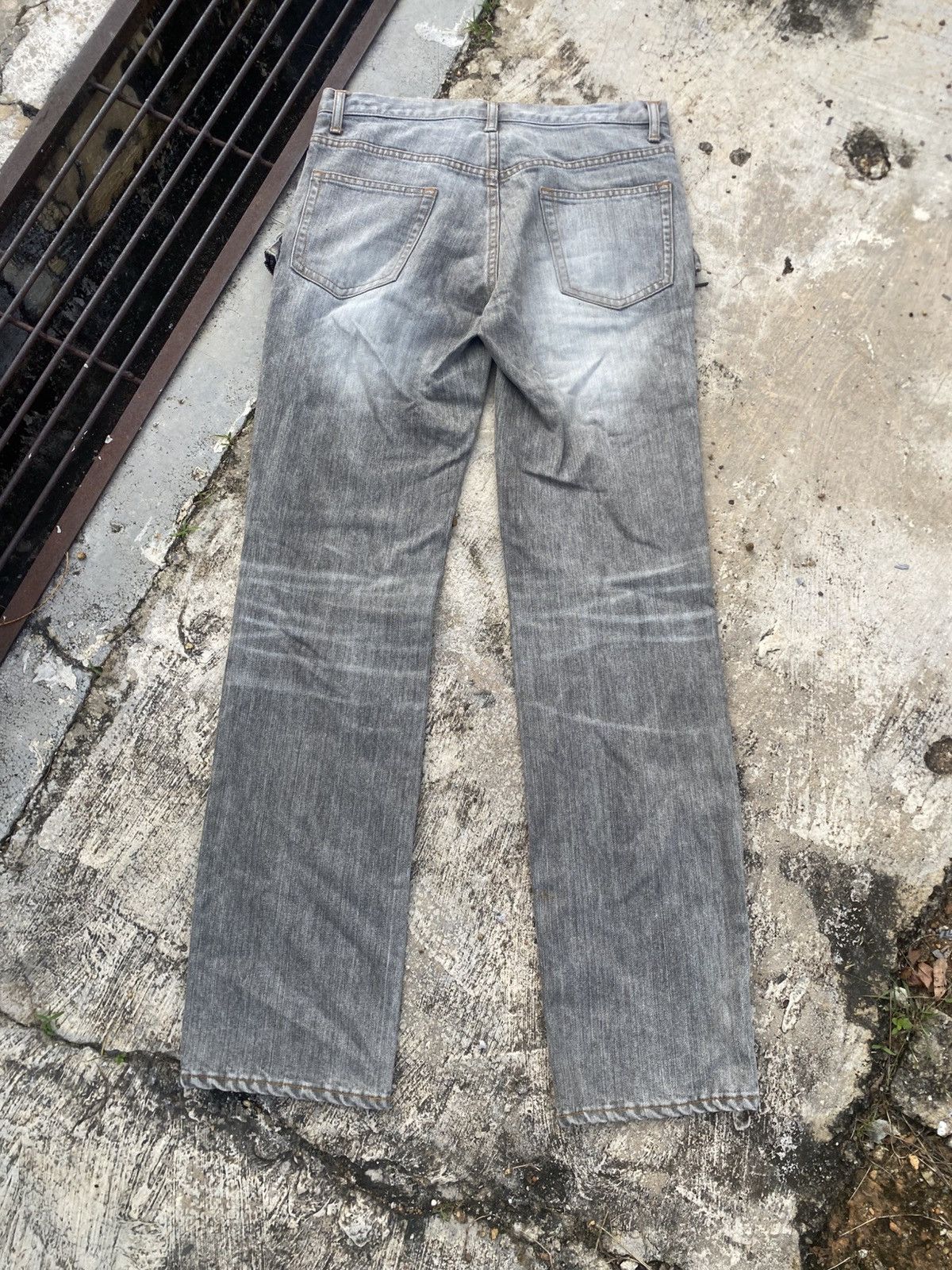 Japanese Brand Vintage L.Z.G Streetwear Grey Denim with Dual Zip Pockets Size US 32 / EU 48 - 9 Thumbnail