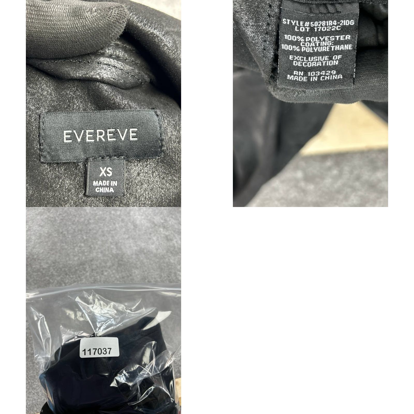 Vintage Evereve Marren Moto Jacket Womens XS Black Faux Leather Asymmetrical Zip Casual Size XS / US 0-2 / IT 36-38 - 8 Thumbnail
