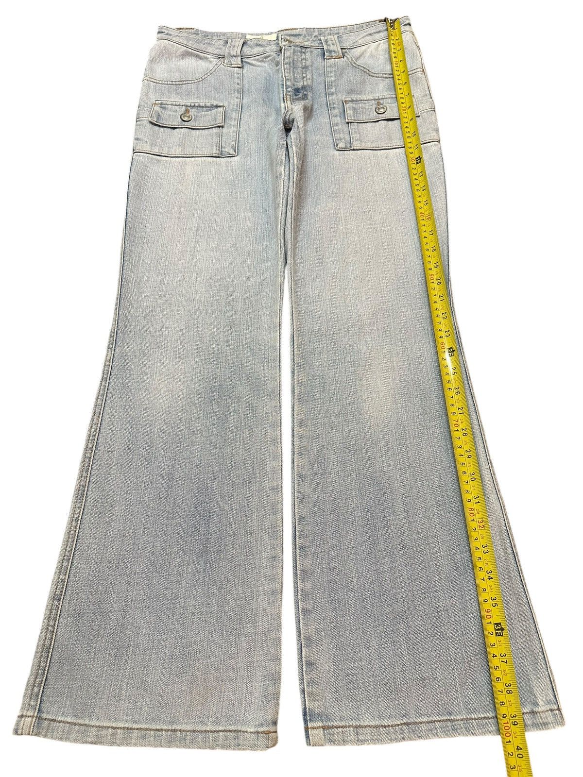 Vintage Japanese Brand Bush Pants Faded Wash Wide Leg Jeans