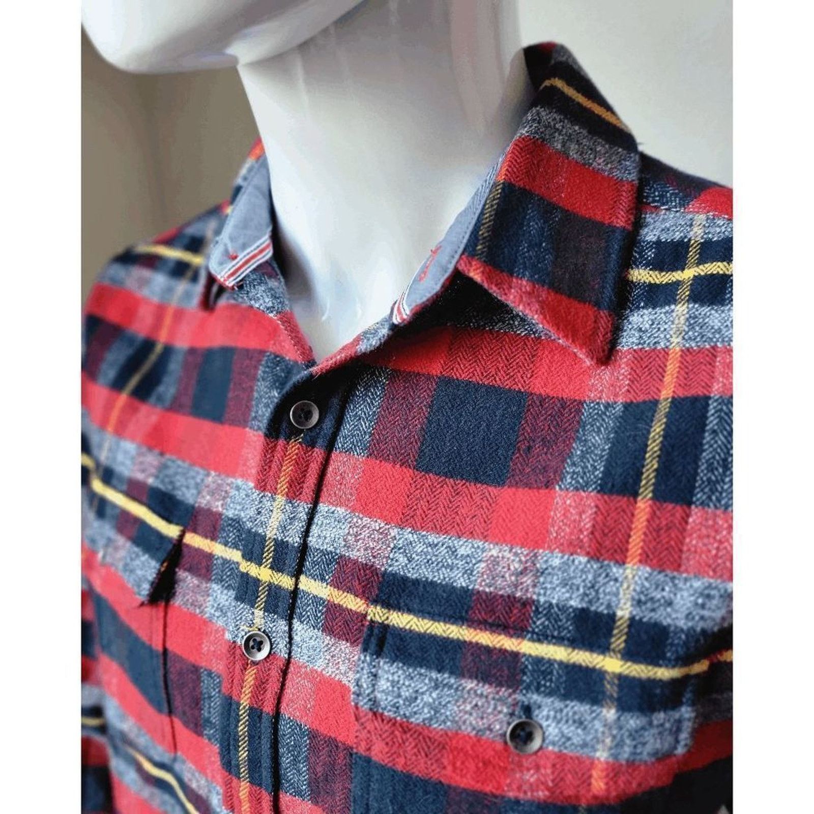 Flag & Anthem NWT Flag & Anthem Ames Pocket Flannel Shacket Red Men's S Size US S / EU 44-46 / 1 - 9 Thumbnail