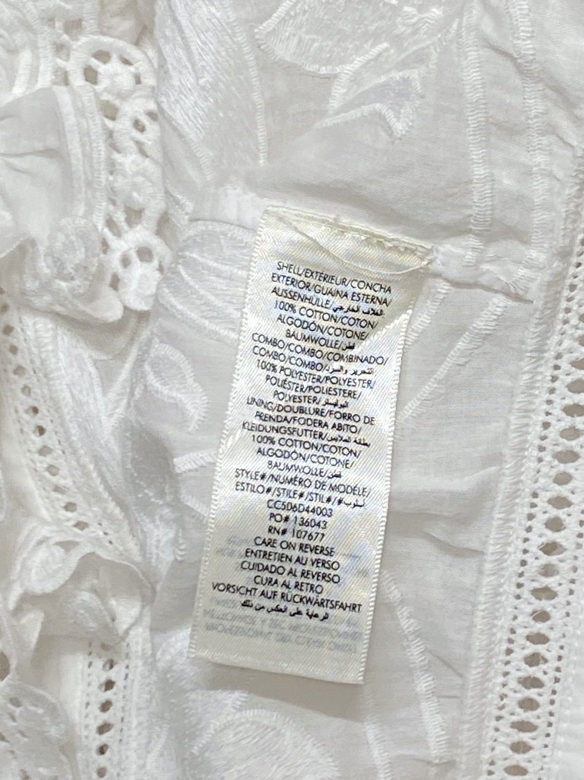 Alice + Olivia ALICE + OLIVIA Loryn Embroidered Short-Sleeve Blouse size XL Size XL / US 12-14 / IT 48-50 - 16 Thumbnail