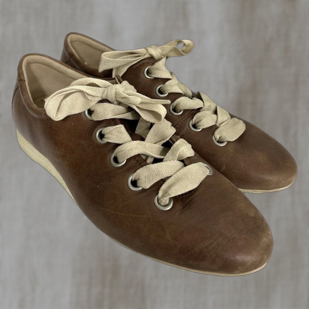 Ecco ECCO Chase Tie Sneaker Leather Low Top Brown Womens 5.5 US 36 EU Shoes Lace Up Size M / US 6-8 / IT 42-44 - 1 Thumbnail