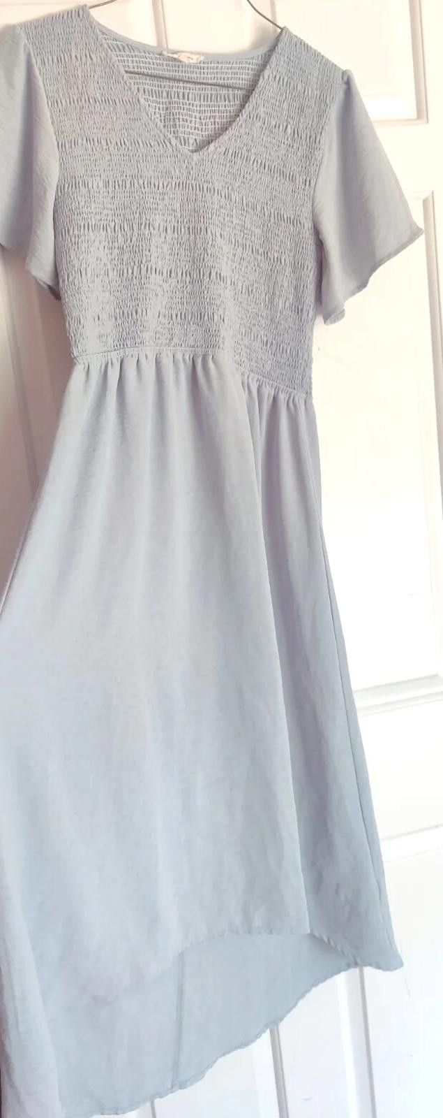 Other Tea n Rose Baby Blue Smocked Scallop Dress Womens Small S Sm Size S / US 4 / IT 40 - 2 Thumbnail