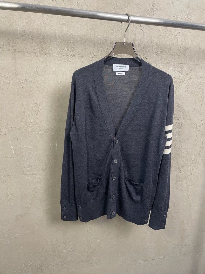 Thom Browne Thom Browne size2 A wool knit cardigan Size US M / EU 48-50 / 2 - 1 Thumbnail