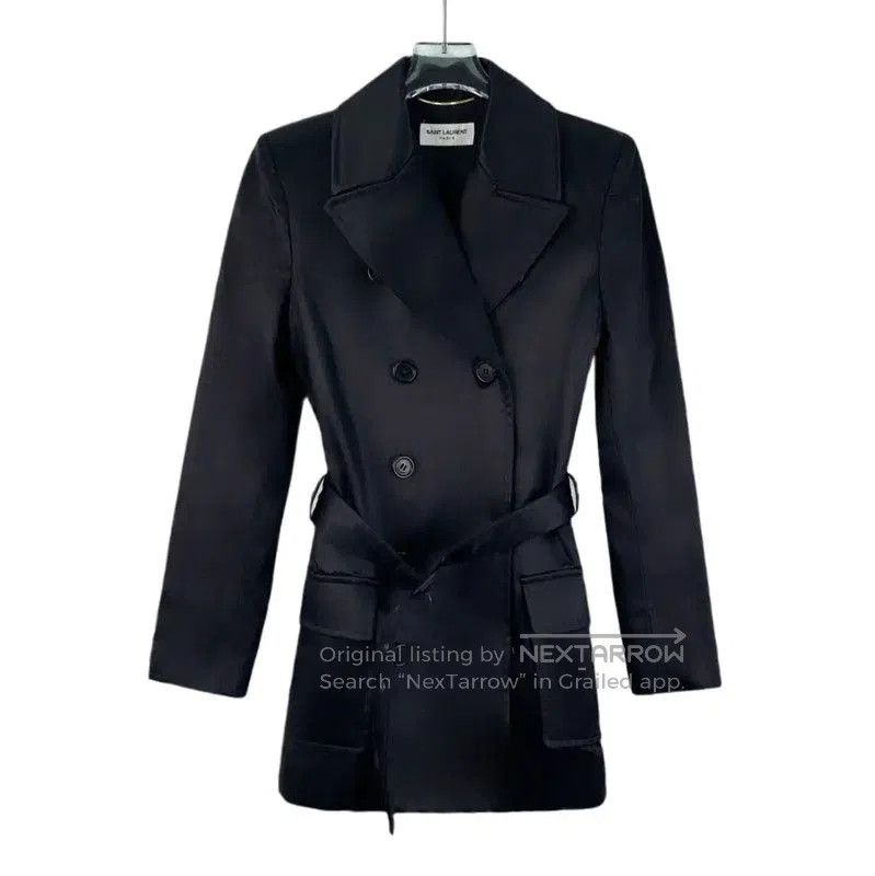 Yves Saint Laurent YSL Black Cotton Women's Jacket Size XXS . Size XXS / US 00 / IT 34 - 1 Thumbnail
