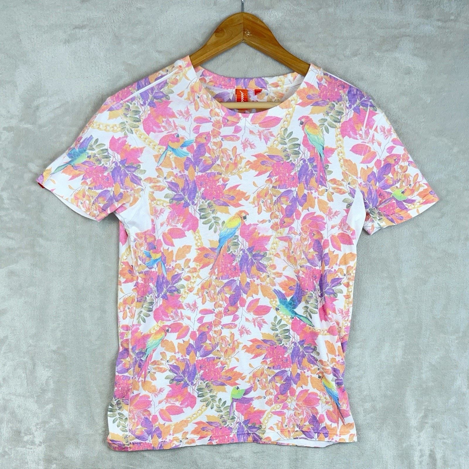 Other Vintage Y2K Juice Men's AOP Tropical Parrot T Shirt Men's S Size US S / EU 44-46 / 1 - 1 Thumbnail