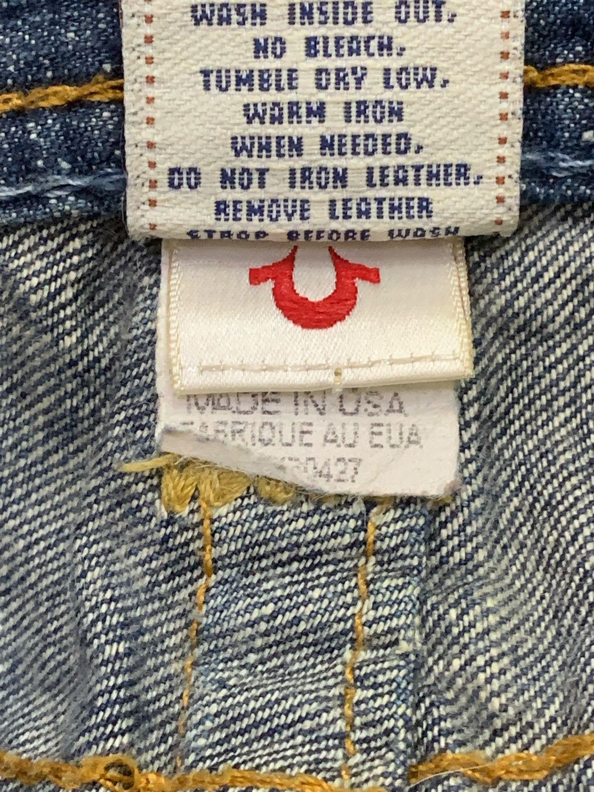 Ed Hardy × True Religion True Religion Joey Herritage Big Stitch Flared Raw Jeans Size US 32 / EU 48 - 17 Thumbnail