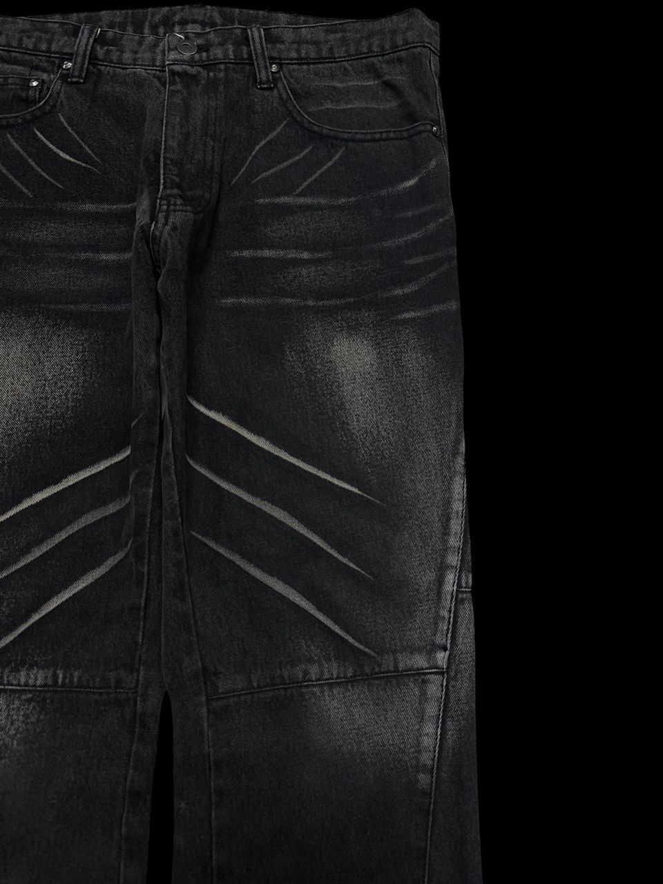 If Six Was Nine 💥Insane💥90’s Style 🇯🇵 ELLE Homme Clawmark Jorts/Cropped Jean Size US 33 - 4 Thumbnail