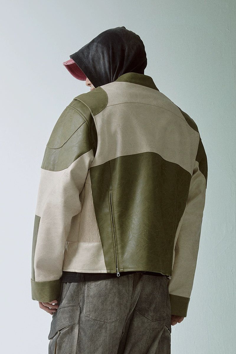 Other green pachtwork leather jacket Size US M / EU 48-50 / 2 - 4 Thumbnail