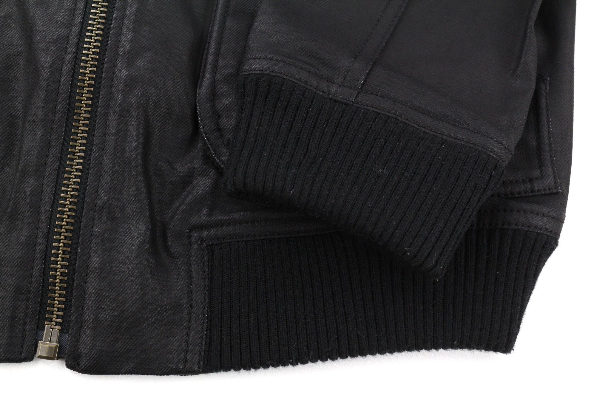 Nudie Jeans SEVERIN COATED DENIM M Black Cotton Zipped Jacket 81105 Size US M / EU 48-50 / 2 - 5 Thumbnail