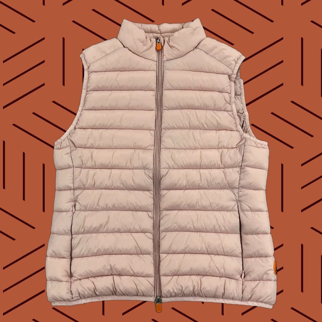 Save The Duck Save The Duck Plumtech Vest Womens Size 3 Large Blush Pink Puffer Coat Full Zip Size L / US 10 / IT 46 - 1 Thumbnail