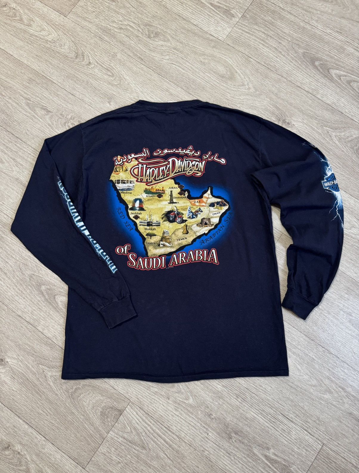 Harley Davidson 🔷Harley Davidson Lightning Graphic Long sleeve T-shirt🔷 Size US L / EU 52-54 / 3 - 8 Thumbnail