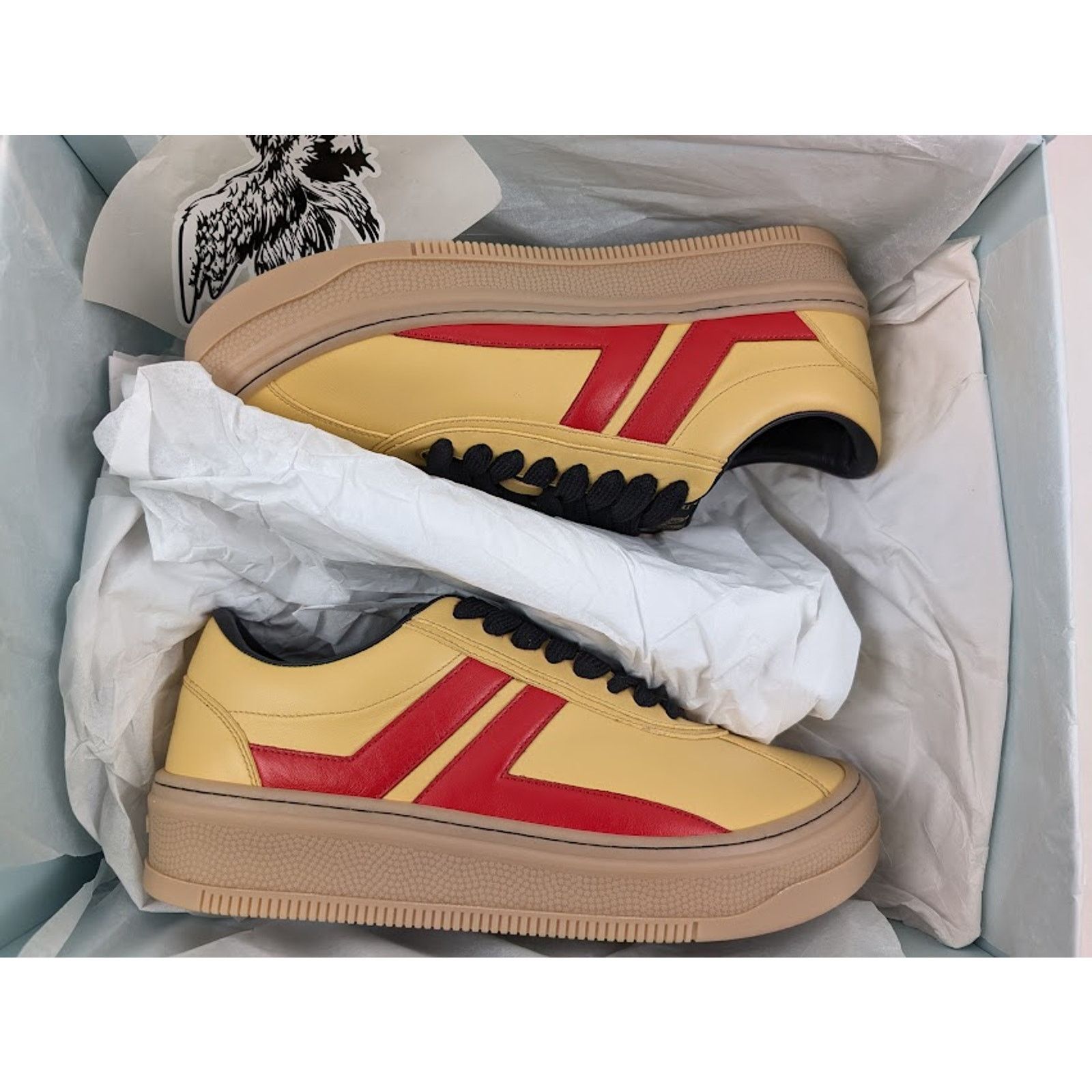 Lanvin o1rshd1 High Sole Low-Top Sneakers in Bright Yellow/Red Size US 10 / EU 43 - 11 Thumbnail