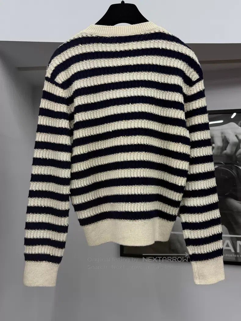 Chanel Chanel Blue and white sequin striped sweater Size XS / US 0-2 / IT 36-38 - 3 Thumbnail