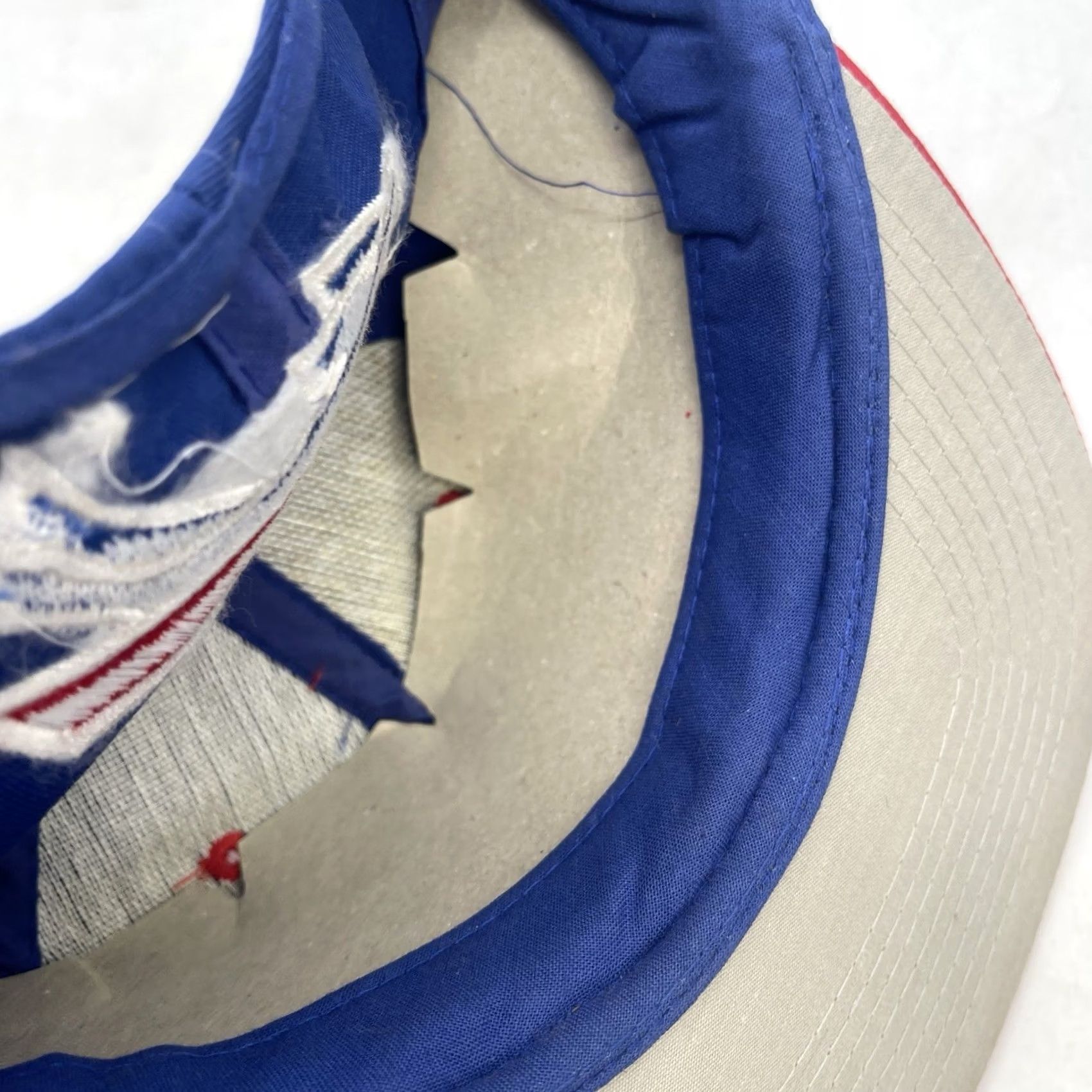 NFL VINTAGE NFL Buffalo Bills Snapback Hat OSFA One Size Blue Cotton Twill 90s Blockhead NSFW? Size ONE SIZE - 6 Thumbnail