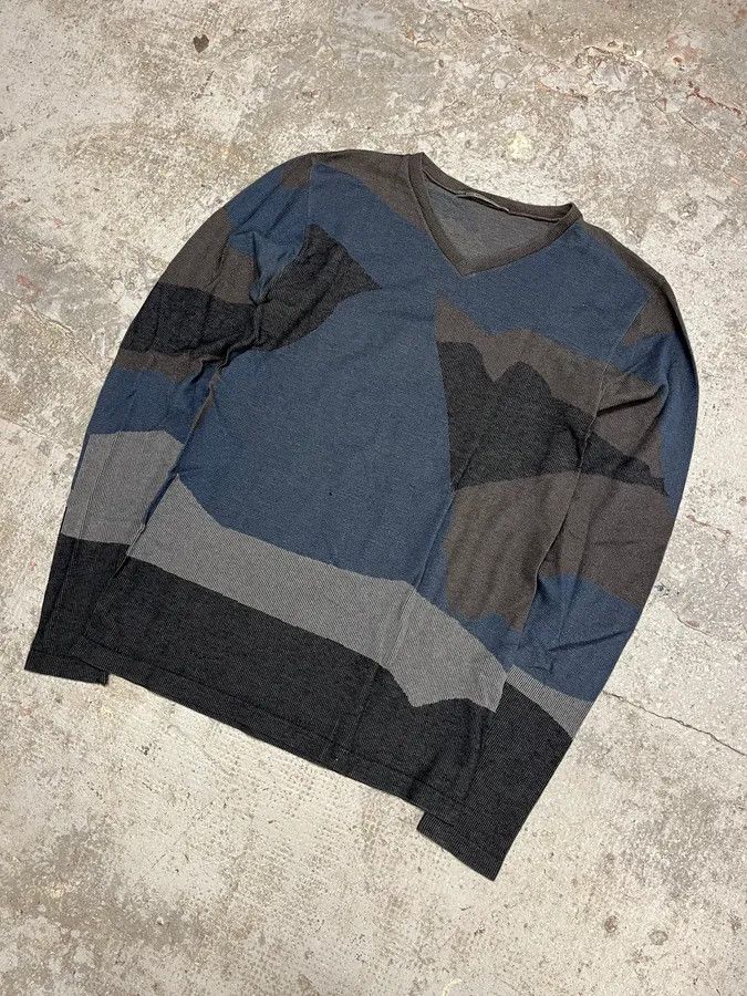 Marithe + Francois Girbaud 2000s Marithé + Francois Girbaud V-Neck Knit Modern Sweater Size US M / EU 48-50 / 2 - 5 Thumbnail