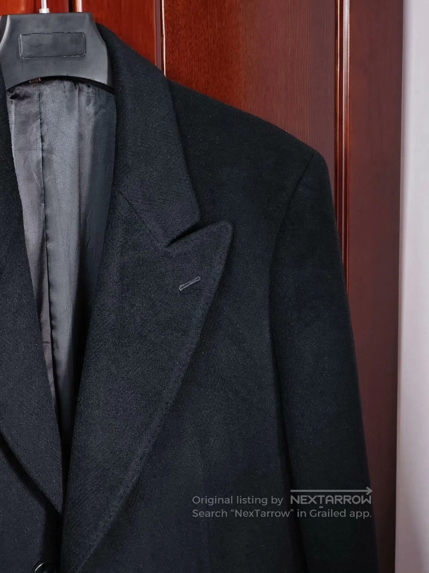 J. Press Black Angora Wool Blend Overcoat. Size US M / EU 48-50 / 2 - 2 Thumbnail