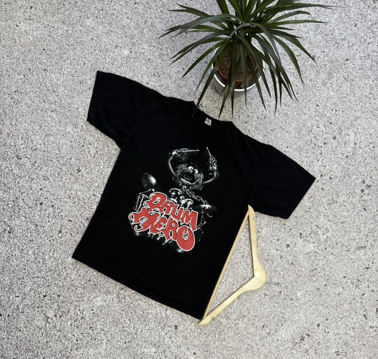 Band Tees × Vintage Vintage 2000’s Animal From Muppets Drum Hero Rock T-Shirt Size US L / EU 52-54 / 3 - 1 Thumbnail