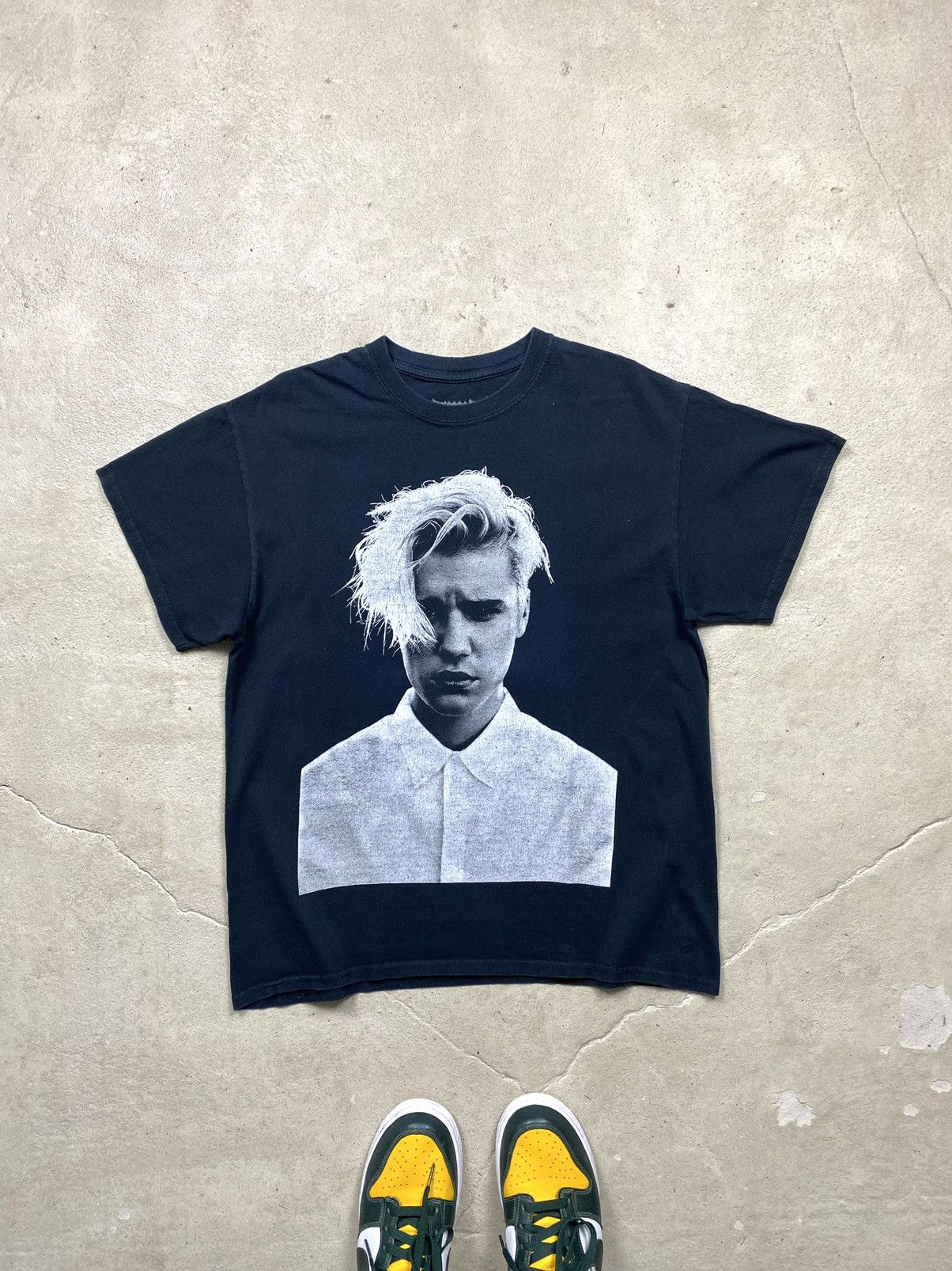 Band Tees Justin Bieber Purpose Tour T Shirt Big Face Print Y2K Hype Size US L / EU 52-54 / 3 - 1 Thumbnail