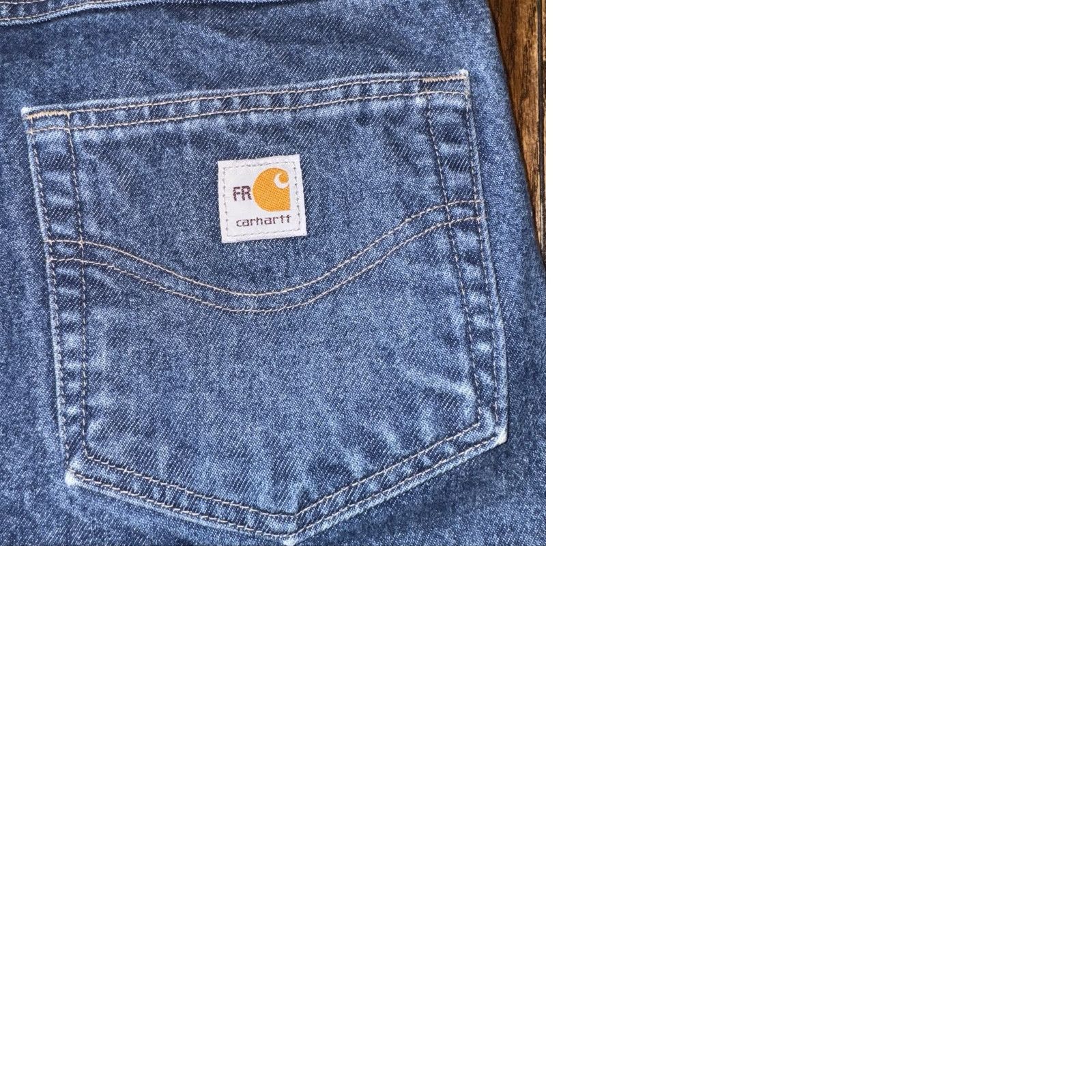 Carhartt VINTAGE Carhartt Jeans Mens 42x30 Flame-Resistant FR Work Carhartt Double Knee Denim Blue 90s Grunge Mens Size US 42 / EU 58 - 9 Thumbnail