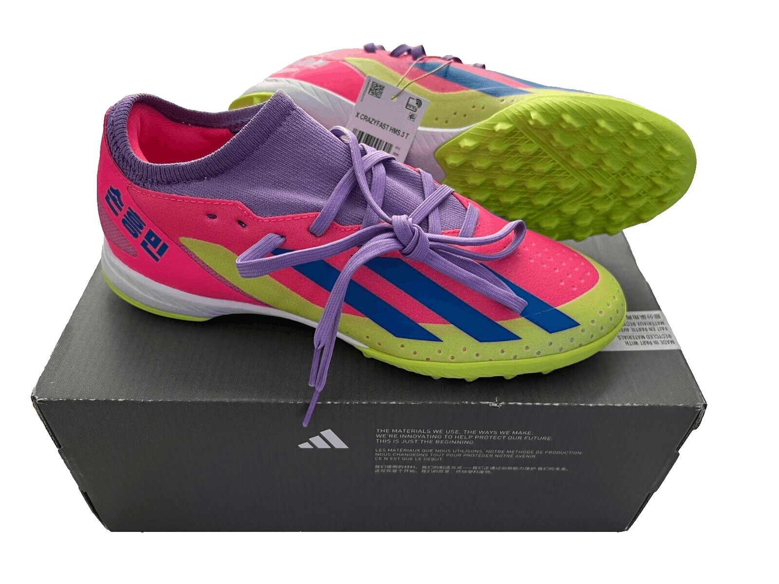 Adidas Adidas ID2623 X Crazyfast Son.3 Turf Soccer Shoes ( 8.5 ) Size US 7 / EU 40 - 3 Thumbnail