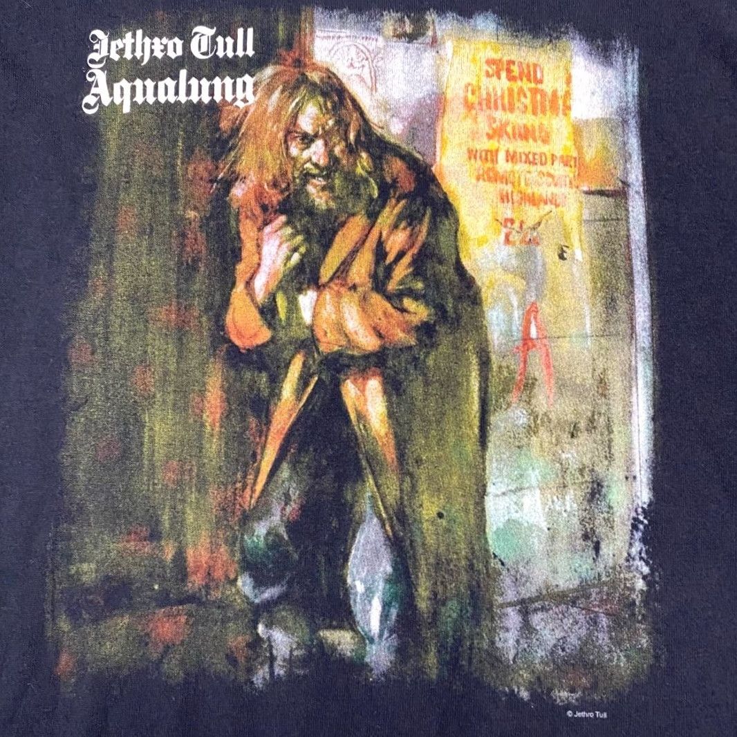 Anvil VINTAGE ANVIL KNITWEAR Men's T-Shirt Black XL Aqualung Jethro Tull Printed Crewneck Short Sleeve 100% Cotton Womens? Size US XL / EU 56 / 4 - 3 Thumbnail