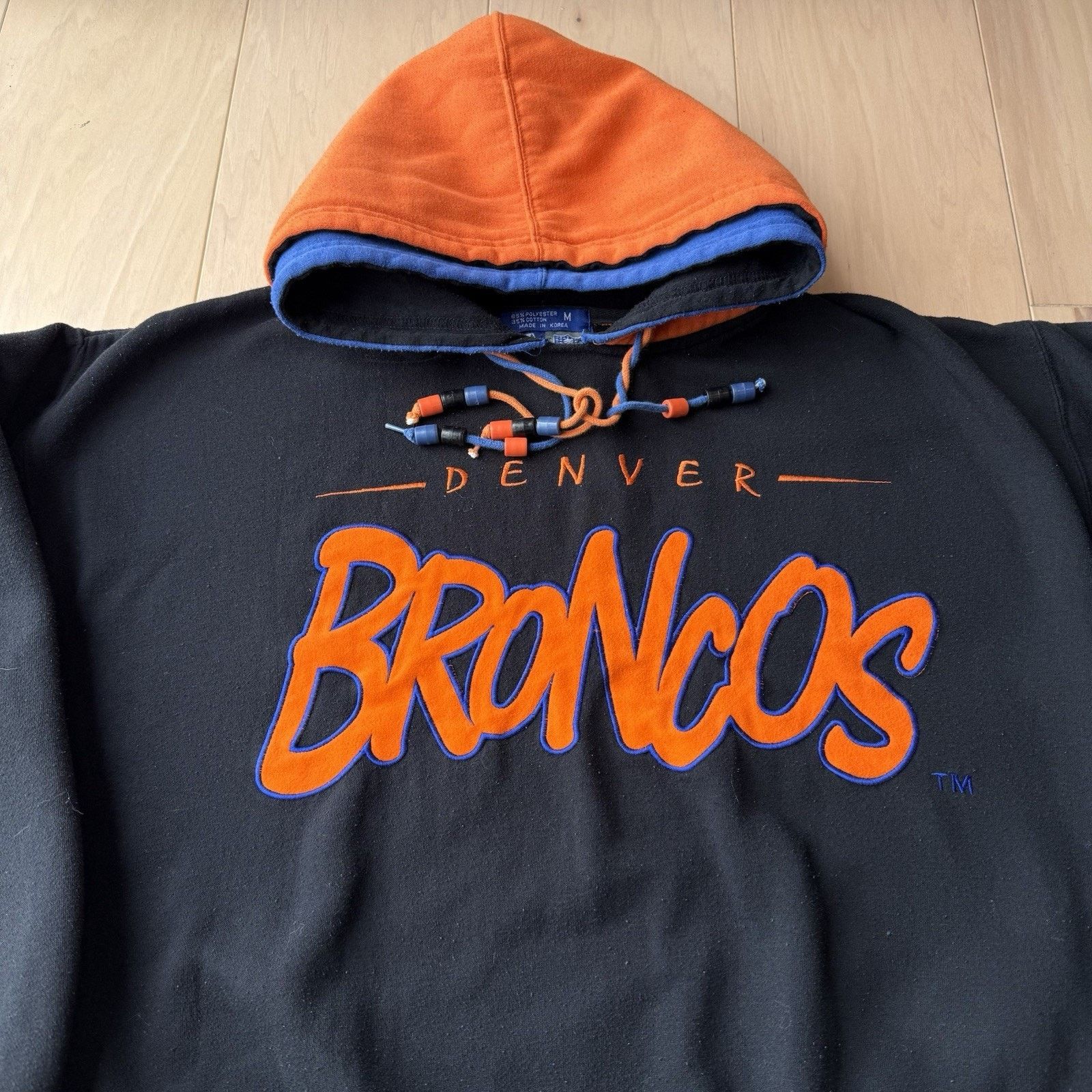 Starter × Vintage Vintage Denver Broncos Starter Hoodie Medium Black 90s Size US M / EU 48-50 / 2 - 3 Thumbnail