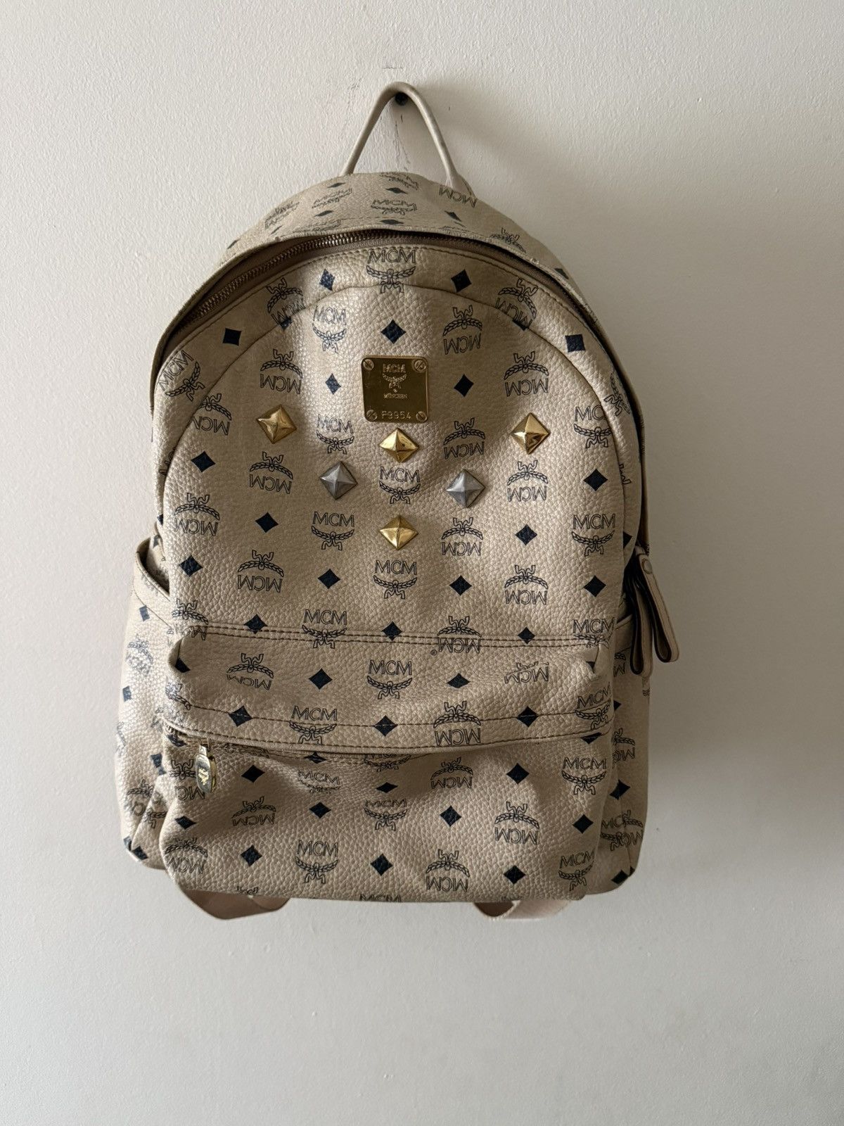 MCM MCM Visetos Beige Backpack Size ONE SIZE - 2 Thumbnail