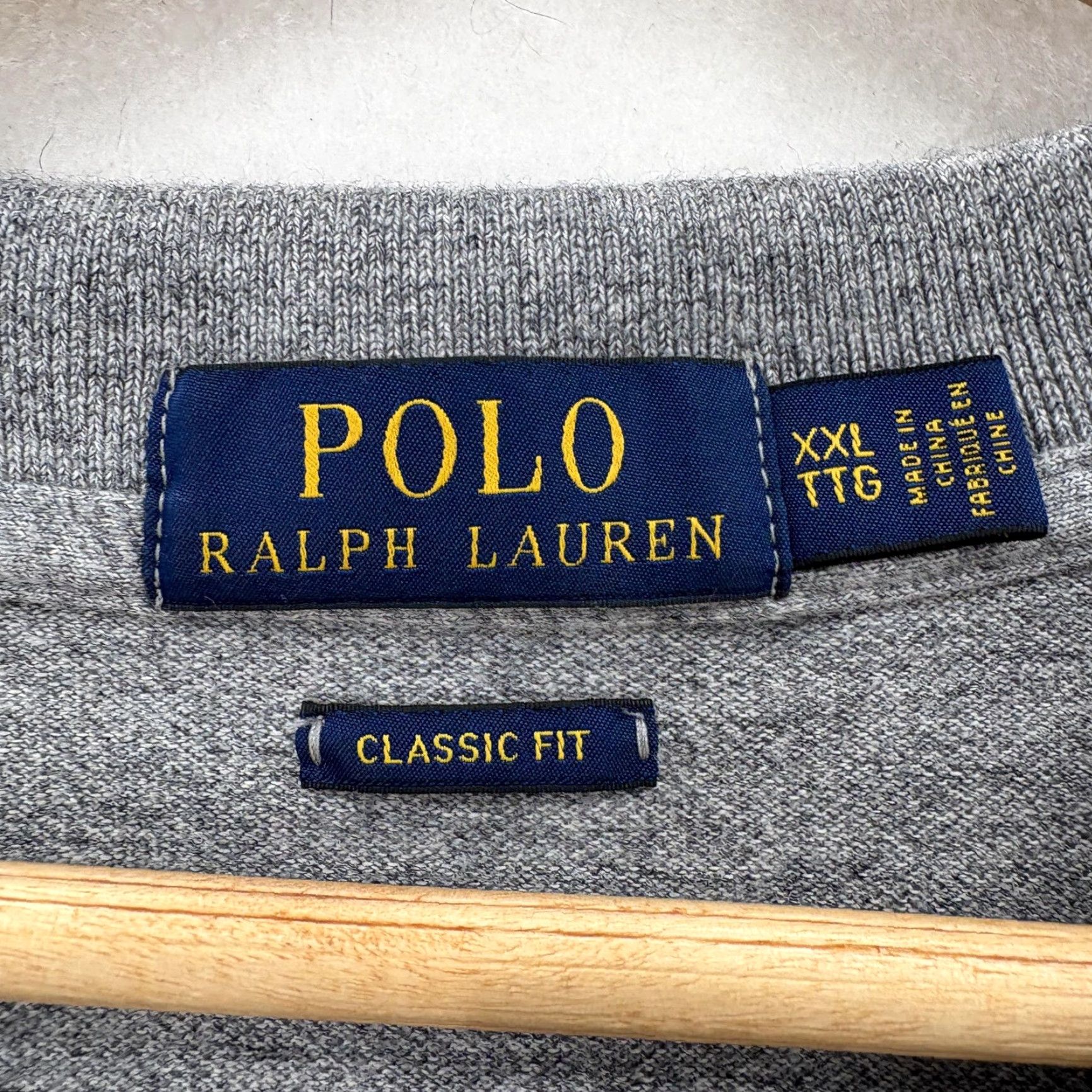 Polo Ralph Lauren Polo Ralph Lauren Polo Shirt Mens 2XL Gray Classic Fit Cotton Pony Logo Casual Short Sleeve Shirt Mens Size US XXL / EU 58 / 5 - 3 Thumbnail