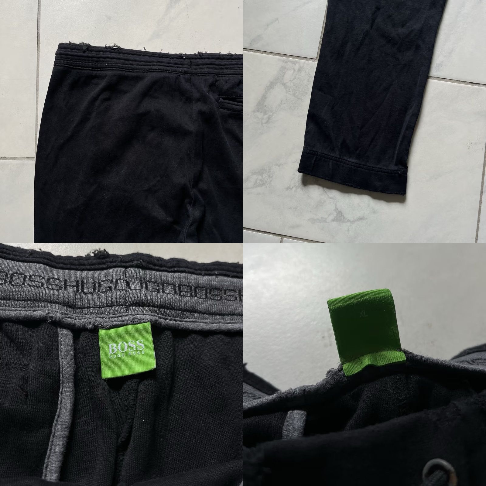 Hugo Boss HUGO BOSS Sweatpants Jogger XL Mens Cotton Spandex Pocket Drawstring Black 36x30 Size US 36 / EU 52 - 9 Thumbnail