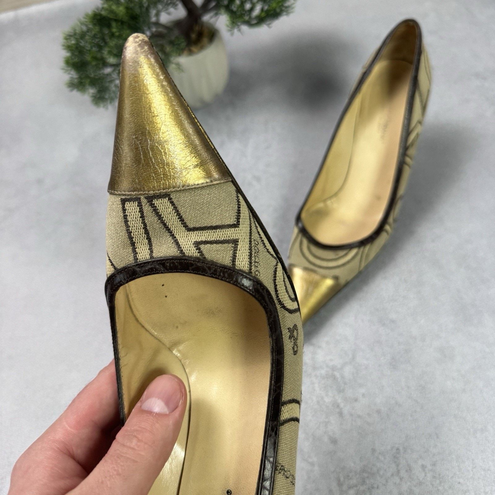 Dolce & Gabbana Dolce Gabbana Womrn Monogram Hells Pumps Size 38.5 US 8.5 Size US 8.5 / IT 38.5 - 15 Thumbnail