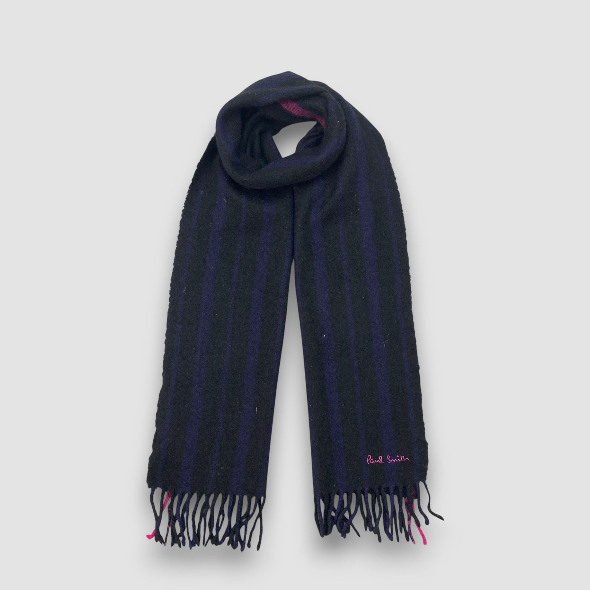 Paul Smith Vintage Paul Smith Scarf Muffler Wool Fringe Winter Scarves Size ONE SIZE - 1 Thumbnail