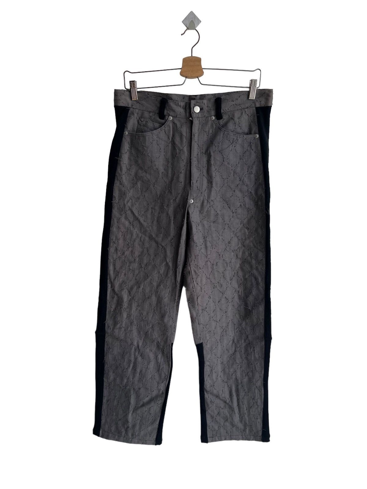 FDMTL Crazy Sashiko Stitch Boro Patchwork Hybrid Baggy Jeans Denim Size US 34 / EU 50 - 7 Thumbnail