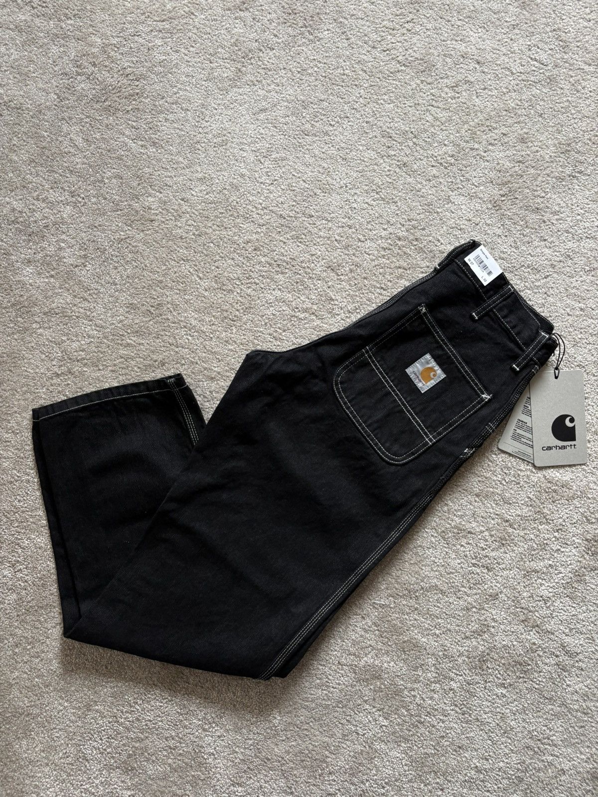 Carhartt Wip Carhartt WIP Simple Pant – Black Denim One Wash / W27 L32 Size US 27 - 1 Thumbnail