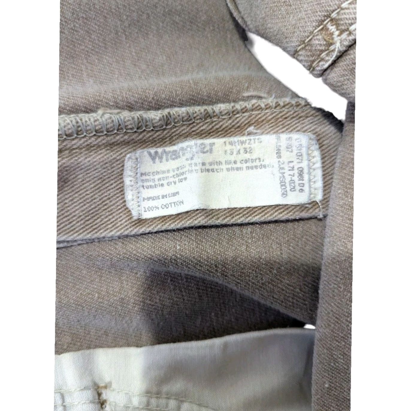 VINTAGE Wrangler Jeans 13 Beige Denim 90s USA Straight 5-Pocket VTG Womens