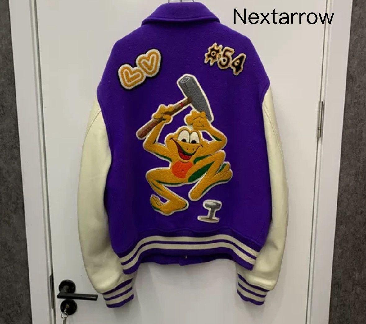 Louis Vuitton Louis Vuitton Purple Cupid Leather Sleeve Baseball Jacket Size US L / EU 52-54 / 3 - 2 Thumbnail