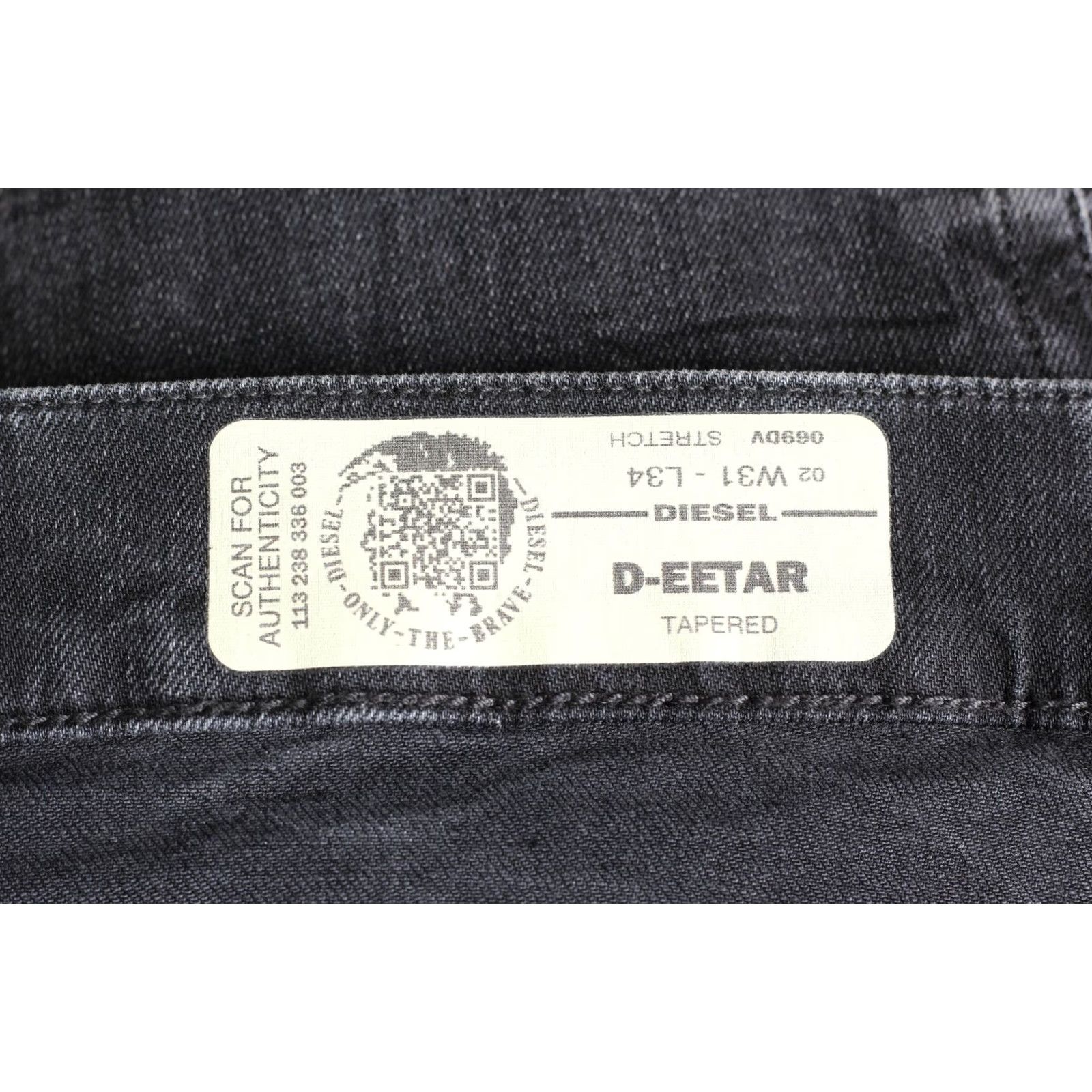 Diesel DIESEL D-EETAR 069DV Jeans Men W31 L34 Stretch Tapered Distressed Grey 5-Pocket Denim Slim Regular Vintage No Size US 31 - 7 Thumbnail