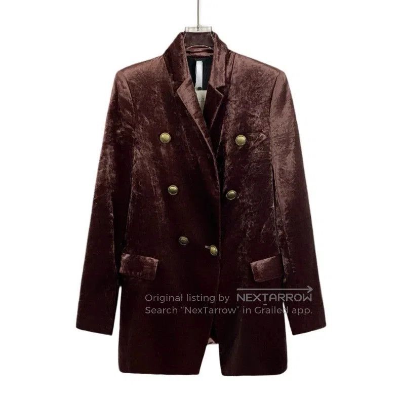 Brunello Cucinelli Brunello Cucinelli Burgundy Velvet Blazer. Size US S / EU 44-46 / 1 - 1 Thumbnail