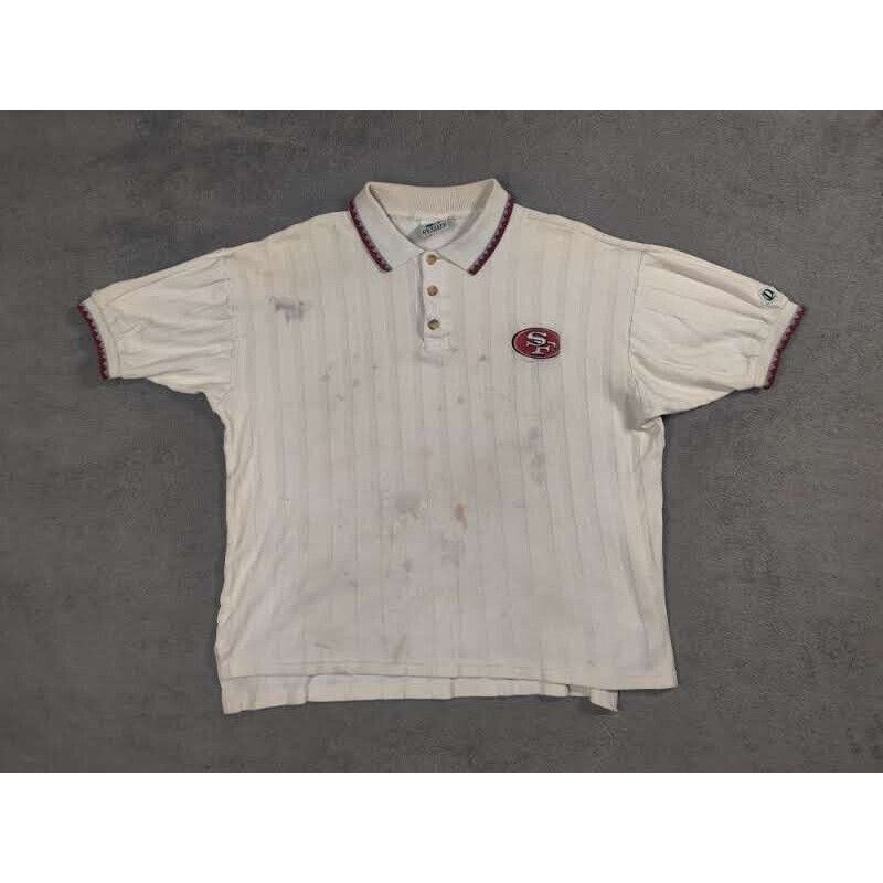 NFL San Francisco 49ers Shirt Adult Mens XL White Red Embroider Size US XL / EU 56 / 4 - 1 Thumbnail