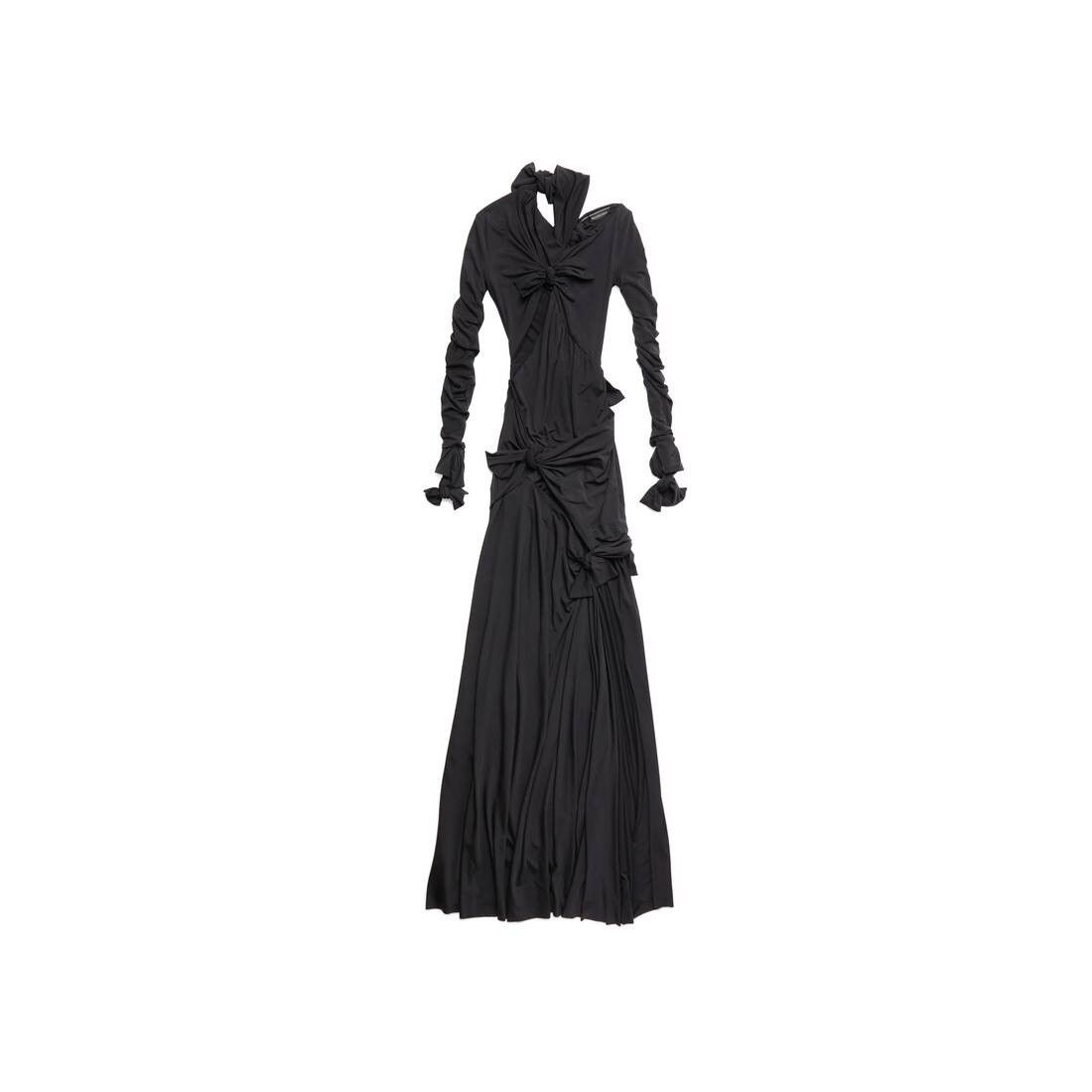 Balenciaga o1mt1gz0125 Knot Gown in Black Size S / US 4 / IT 40 - 1 Thumbnail