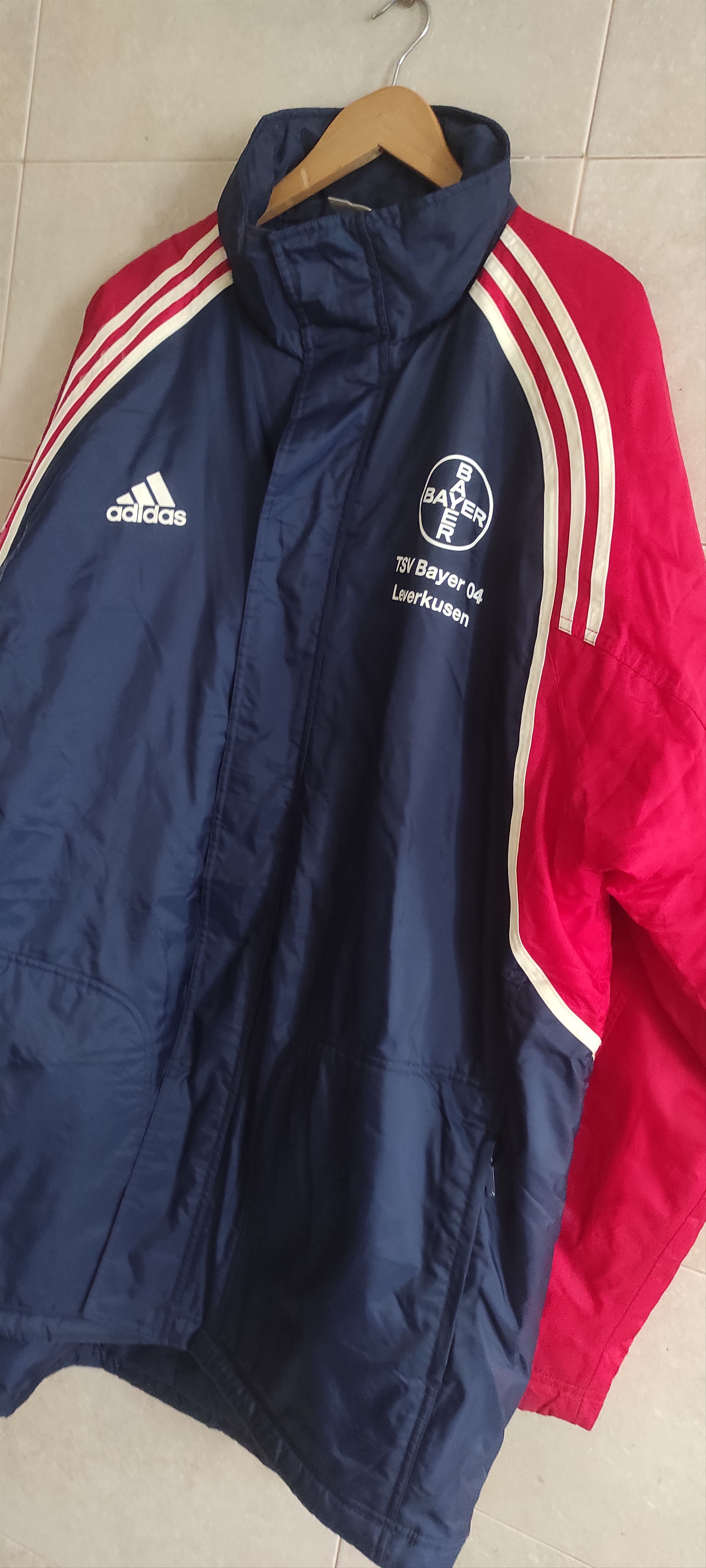 Adidas × Vintage Adidas 3 Stripes Oversize Track Jacket Retro Adidas Bayer Size US XL / EU 56 / 4 - 16 Thumbnail