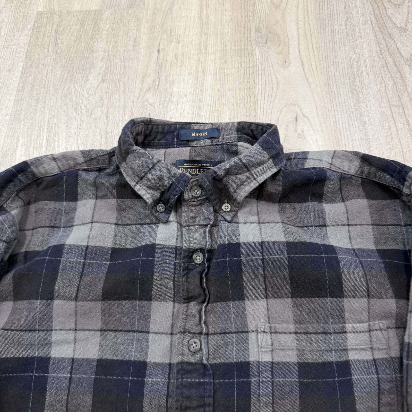 Pendleton Pendleton Mason Flannel Shirt Men's Extra Large Blue Gray Size US XL / EU 56 / 4 - 3 Thumbnail
