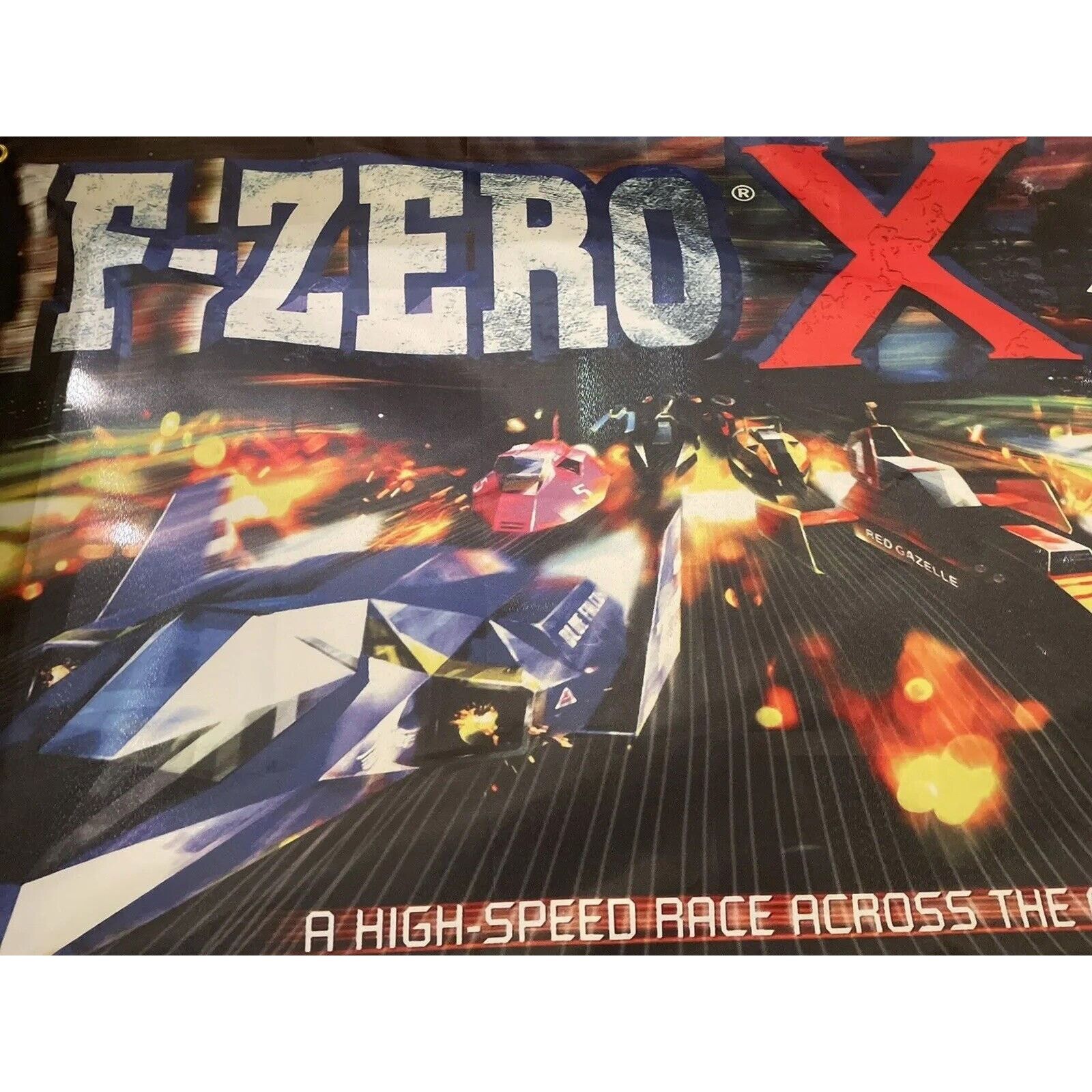 Nintendo F-Zero X 5ft Flag Nintendo 64 1998 Banner Poster N64 F Zero Size ONE SIZE - 2 Thumbnail