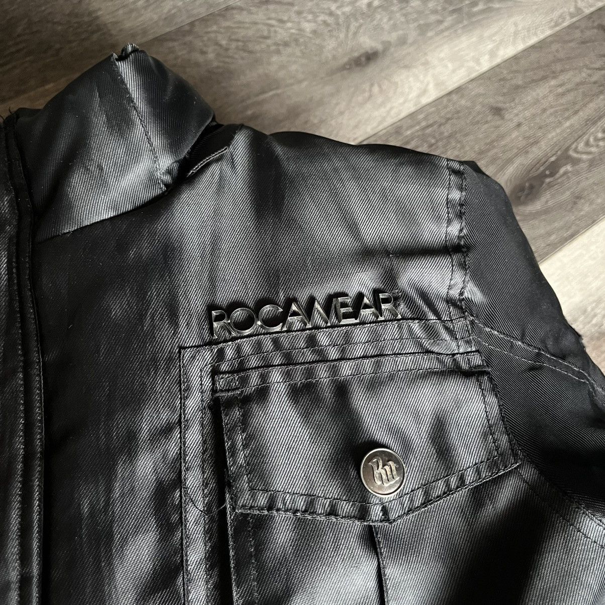 Rocawear Vintage Y2K Rocawear Classic Black Puffer Hooded Jacket Coat Size L / US 10 / IT 46 - 6 Thumbnail
