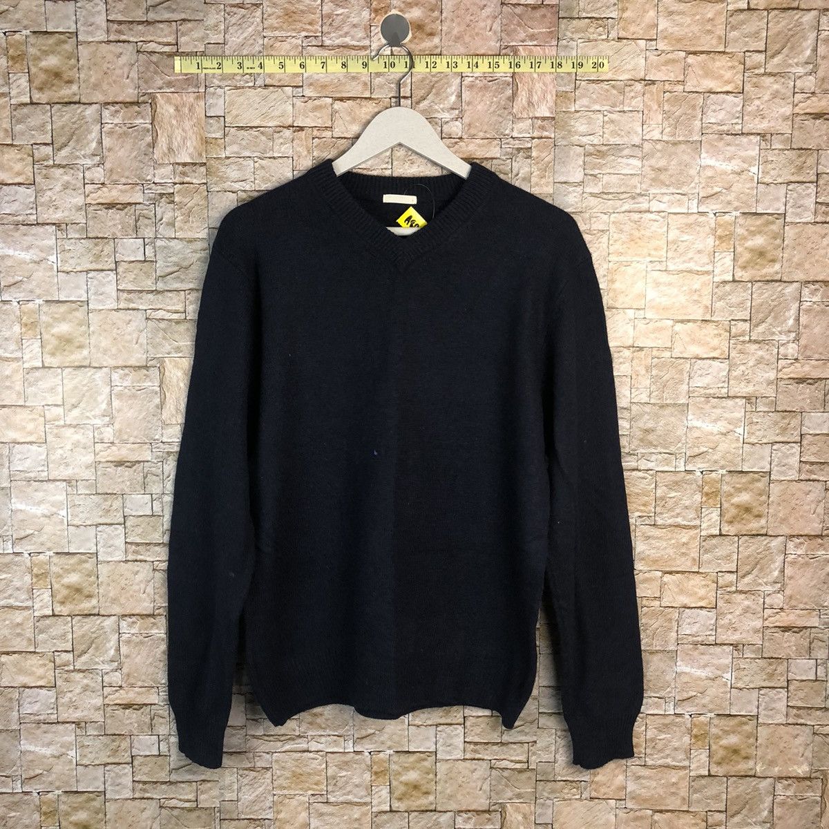 GU × Homespun Knitwear × Vintage GU japan Black plain vintage Knitwear #A894 Size US L / EU 52-54 / 3 - 1 Thumbnail