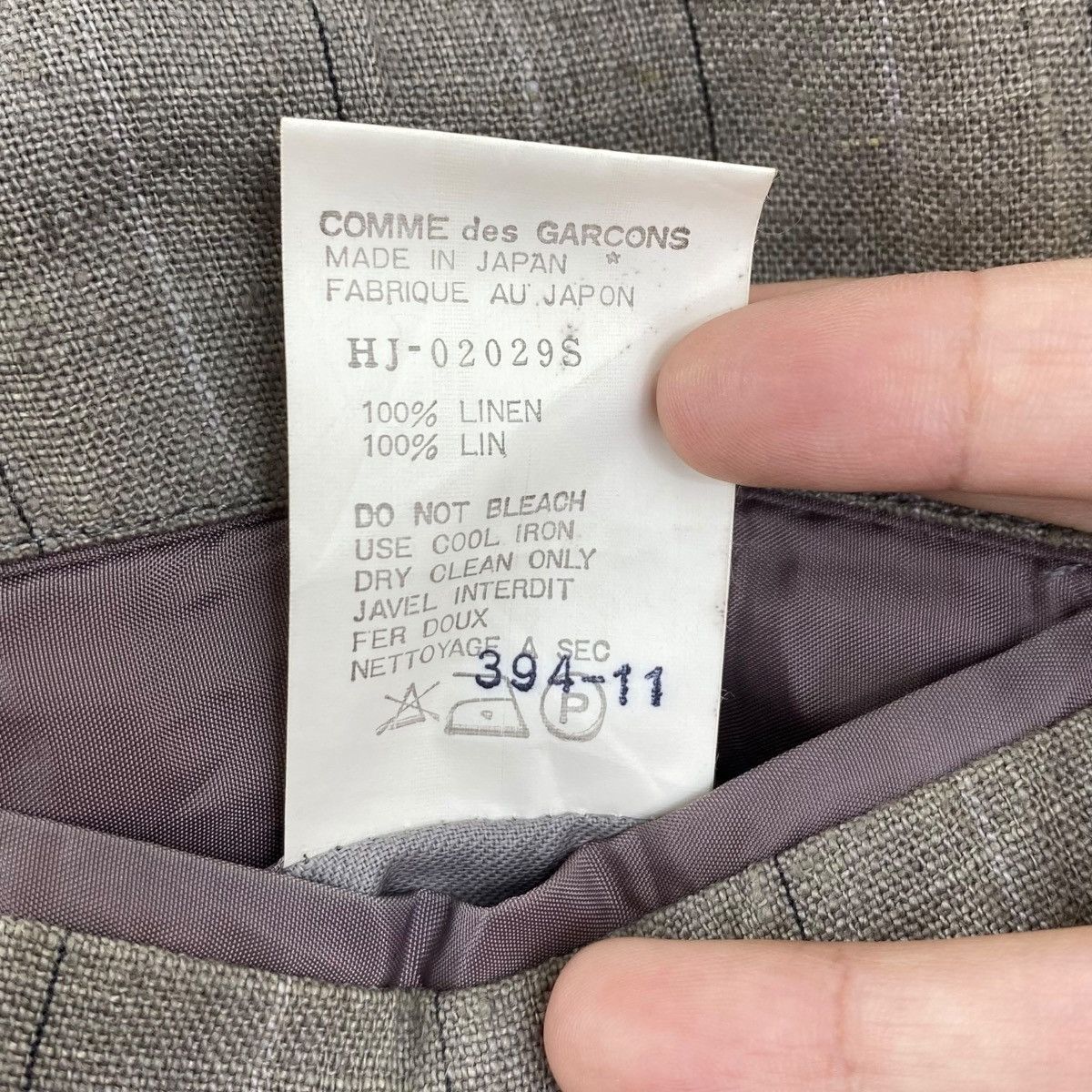 Comme des Garcons COMME Des GARCONS Homme Blazer Jacket Linen Wabash Size US S / EU 44-46 / 1 - 5 Thumbnail