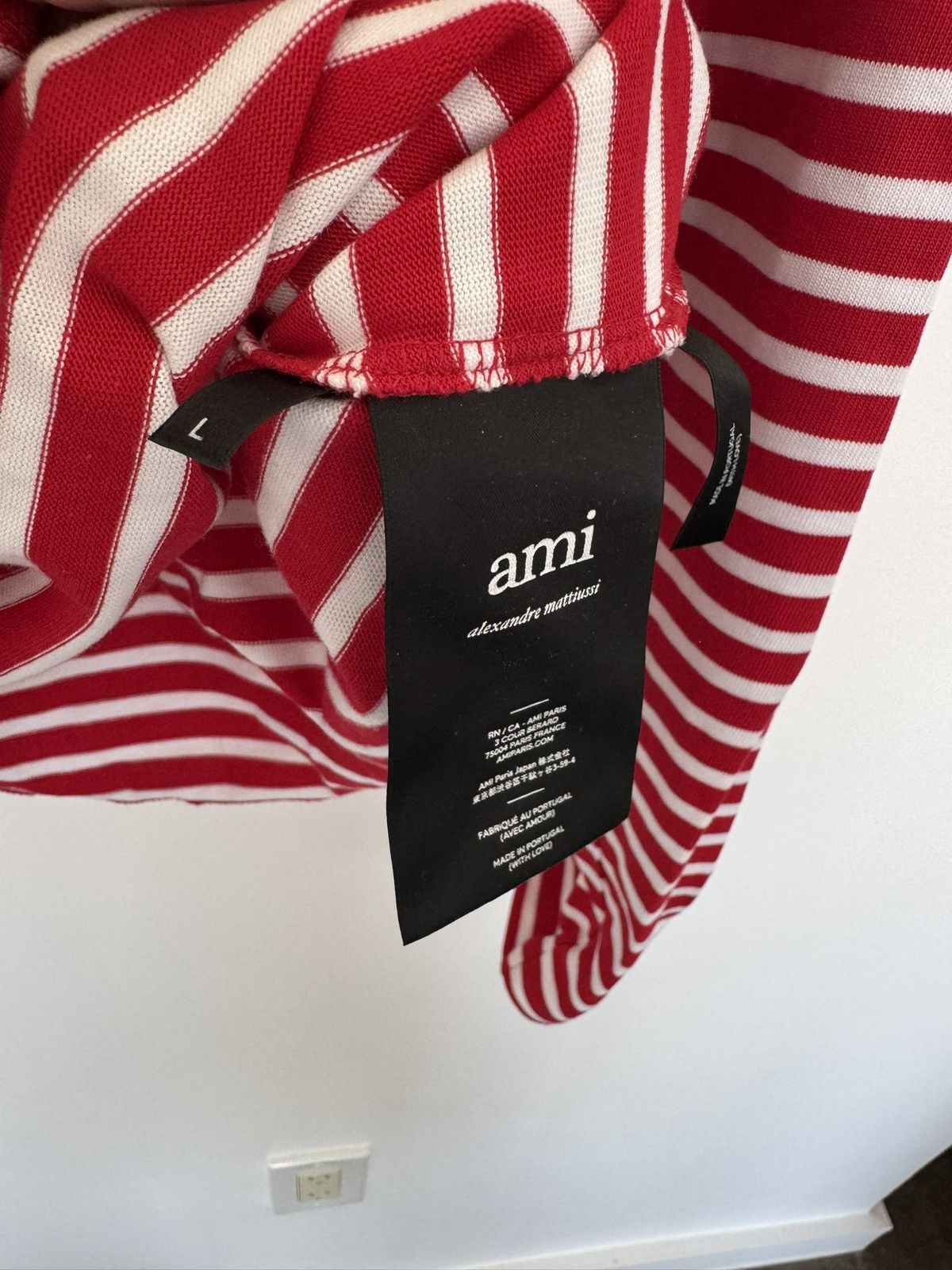 AMI Never worn red stripe Ami long sleeve Size US L / EU 52-54 / 3 - 5 Thumbnail