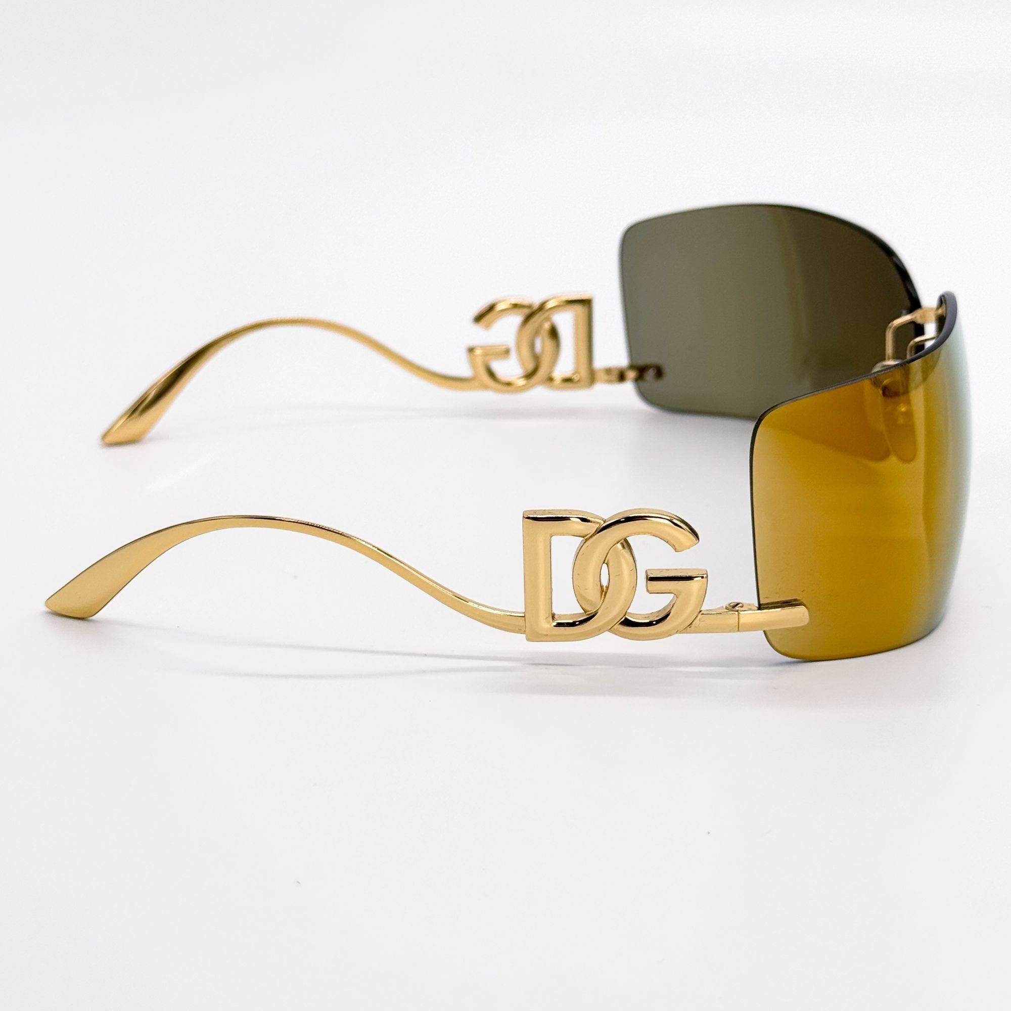 Dolce & Gabbana NEW DG2319 02/5A DOLCE&GABBANA GOLD SHIELD SUNGLASSES DG2319 Size ONE SIZE - 6 Thumbnail