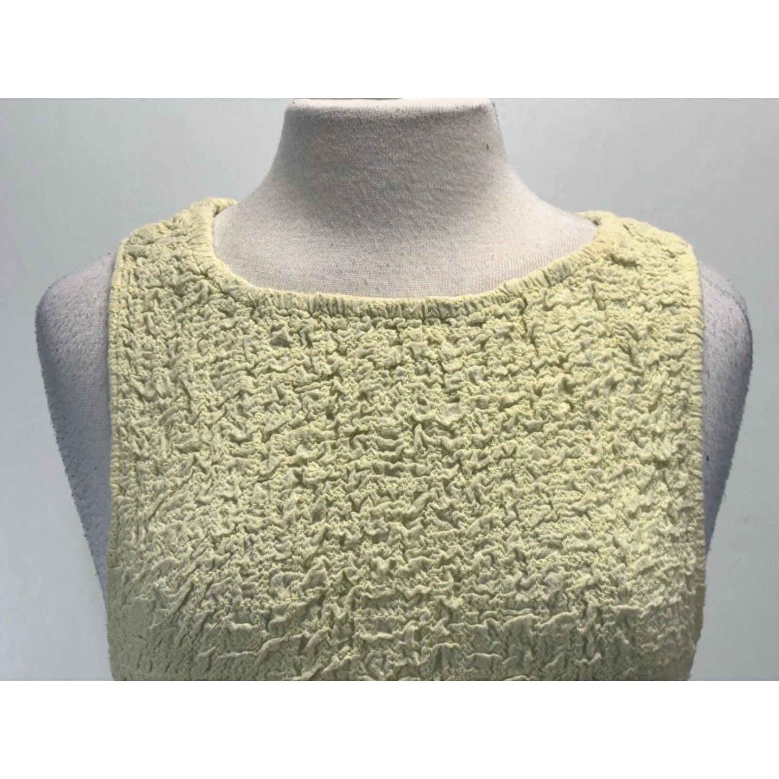 Free People Free People Textured Mini Dress X-Small Green Waist Cutout Club Stretch Size XS / US 0-2 / IT 36-38 - 5 Thumbnail