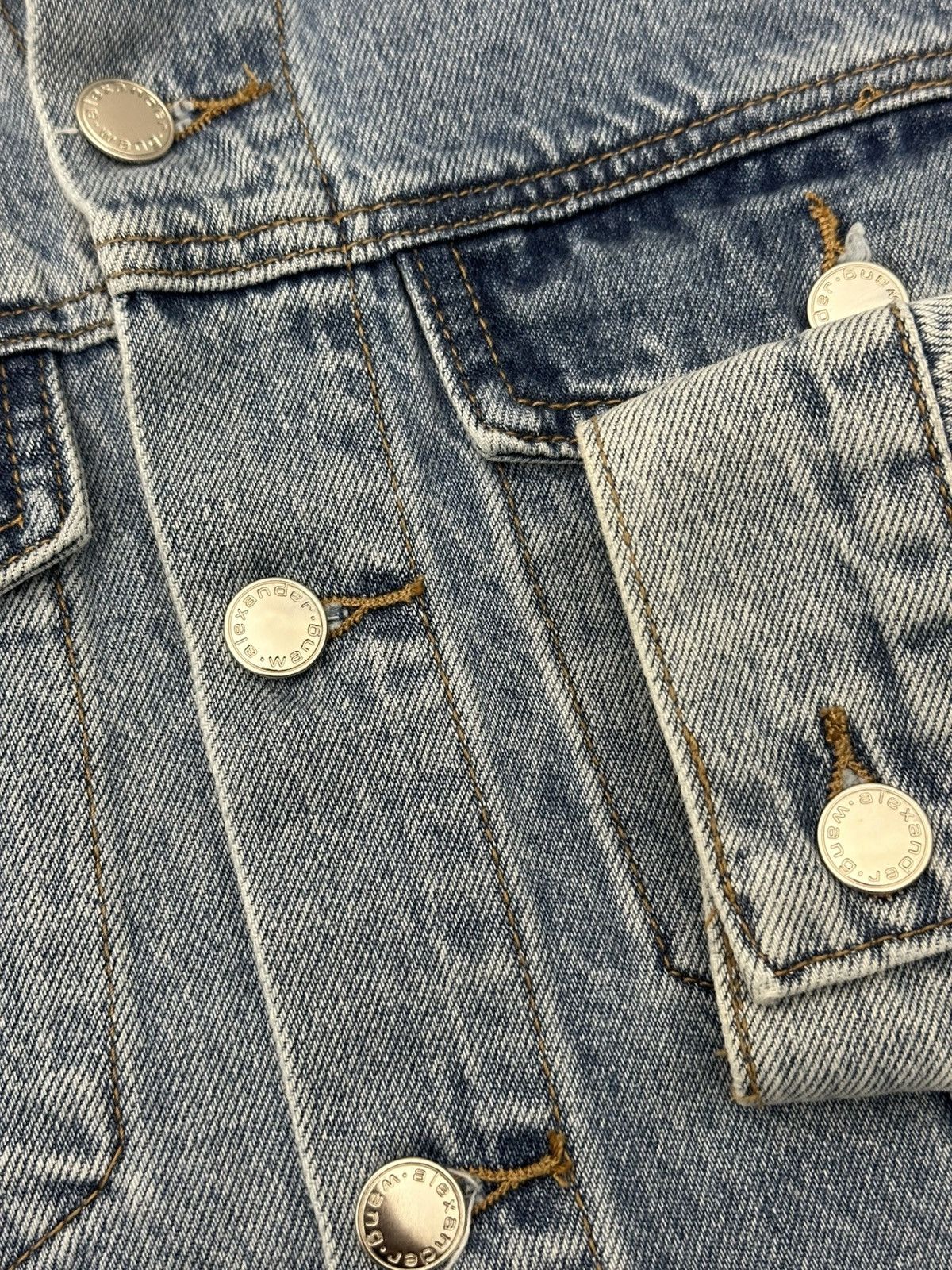 Alexander Wang Alexander Wang BITE Denim Romper High Rise Jumpsuit ButtonUp Size 32" / US 10 / IT 46 - 18 Thumbnail